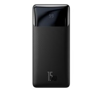 Baseus Bipow ātrās uzlādes ārējā baterija 20000mAh 15W melna (Overseas Edition) + USB-A - Micro USB kabelis 0.25m melns (PPBD050101) | Fast Charging Powerbank Black Cable