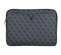 Guess Sleeve 4G rāvējslēdzēja kabatas Triangle Logo 14" klēpjdatora soma - Melna | Zipper Pocket Laptop Bag Black