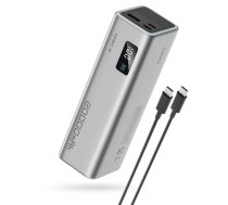 Cuktech CUKP200XGLGR ārējais akumulators 20000mAh 100W, pelēks - 20000mah powerbank, laptop power bank