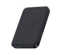 Baseus EnerFill FM11 ultra-mini 10000 mAh 22.5 W ar MagSafe saderīga powerbanka ar Baseus Simple USB-C 20V/3A 30 cm kabeli — melna