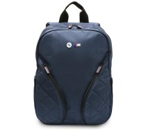 BMW neilona kabatu un metāla logotipa 16" klēpjdatora mugursoma – tumši zila