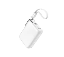 Ārējais akumulators Joyroom JR-PBF27 Pro 10000 mAh 30W ar USB-C un Lightning vadiem, balts - 10000mah power bank