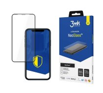 Apple iPhone XR Black Aizsargstikls uz Visu Ekrānu | 3MK Neo Glass Unbreakable Hybrid Fullscreen Protector