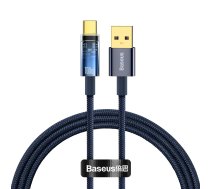 Baseus Explorer Series Auto Power-off Fast Charging Data Cable Usb To Type-c 100w 1m Blue