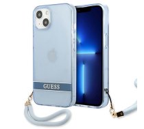 Apple iPhone 13 Mini 5,4" Guess Blue Hardcase Translucent Stap | Kvalitatīvs Telefona Maciņš Vāciņš Apvalks