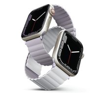 Uniq Pasek Revix Apple Watch Series 4/5/6/7/8/se/se2/ultra 42/44/45mm. Reversible Magnetic Lilak-white/lilac-white