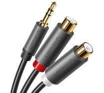 Ugreen Audio Adapter Jack 3.5mm Male To 2xrca Female Cable 0.25m Gray (av109)