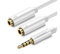 Ugreen Cable Cable Headphone Splitter Mini Jack 3.5 Mm - 2 X Mini Jack 3.5 Mm (2 X Stereo Output) 20cm White (av134)