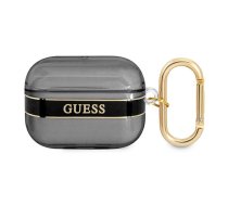 Guess AirPods Pro vāciņš Strap Collection Melns - TPU cover, protective AirPods Pro case, headphone accessory