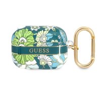 Guess AirPods Pro vāciņš Flower Strap Collection Zaļš - floral airpods case, tpu airpods protection
