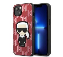 Apple iPhone 13 mini 5.4" Karl Lagerfeld Monogram Ikonik Patch Case Cover (KLHCP13SPMNIKPI), Red | Telefona Maciņš Vāks Apvalks Bampers