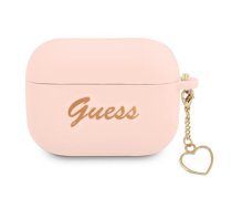 Guess AirPods Pro vāciņš Silikona Charm Collection Rozā - silicone cover, Guess accessory, charging case cover