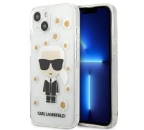 Apple iPhone 13 mini 5.4" Karl Lagerfeld Flower Ikonik Karl Case Cover (KLHCP13SHFLT), Transparent | Telefona Maciņš Vāks Apvalks Bampers