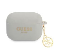 Guess AirPods Pro maciņš Charm 4G Pelēks - Guess silicone case, Charm 4G Collection, Apple AirPods Pro accessory