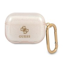 Guess AirPods Pro vāciņš Glitter Zelta - TPU cover, Glitter collection, protective AirPods case