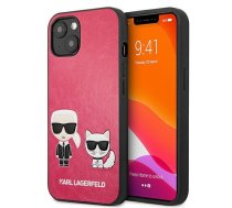 Apple iPhone 13 mini 5.4" Karl Lagerfeld Ikonik Karl&Choupette Case Cover (KLHCP13SPCUSKCP), Fuchsia | Telefona Maciņš Vāks Apvalks Bampers