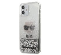 Apple iPhone 12 mini 5.4" Karl Lagerfeld Ikonik Liquid Glitter Case Cover, Silver | Telefona Maciņš Vāks Apvalks Bampers