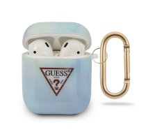 Guess AirPods 1 / 2 maciņš Tie & Dye Collection, zils - airpods 1st gen case, tpu airpods cover