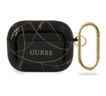 Guess AirPods Pro maciņš Gold Chain Collection, melns - tpu airpods case