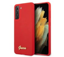 Guess Guhcs21mlslmgre S21+ G996 Red/red Hardcase Silicone Script Metal Logo