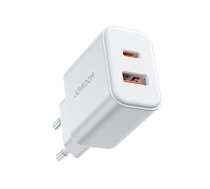 Joyroom Jr-tcf05 20w Usb-c / Usb-a Fast Dual Port Wall Charger - White + Usb-c - Lightning 1m