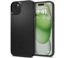 Spigen iPhone 15 Plus vāciņš Liquid Air, melns - slim protective case, shockproof cover