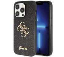 Guess Guhcp14lhg4sgk Case For iPhone 14 Pro - Black Glitter Script Big 4g