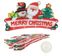 LED piekaramā Ziemassvētku logu dekorācija Merry Christmas XXL 45cm - Christmas decoration, LED window ornament