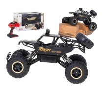 Ikonka Rock Crawler 1:12 4WD tālvadības apvidus auto, melns - remote control car, 4WD off-road car