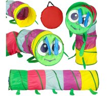 Bērnu rotaļu telts tunelis Kāpurs, saliekams, daudzkrāsains - kids tunnel, play tent, garden toys