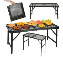 Ikonka LUARO saliekams tūrisma galds, 80 x 66 x 40 cm, melns - camping table, folding table, picnic table