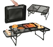 LUARO KX3186_1 saliekams tūrisma galds, 87x40x27 cm, melns - folding table, camping table, picnic table
