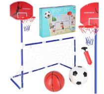 2in1 Bērnu futbola vārti un basketbola grozs ar bumbām, KX3001 - kids football goal, kids basketball hoop