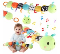 Interaktīva muzikāla plīša kāpura rotaļlieta zīdaiņiem
