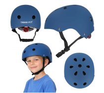 Bērnu velo ķivere Trike Fix ar LED, M (55-58 cm), tumši zila - kids cycling helmet, helmet for children