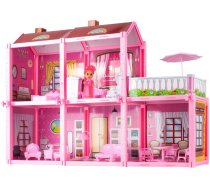 Liela Bērnu Spēļu Rotaļu Leļļu Māja ar Mēbelēm | Kids Play Dollhouse with Furniture