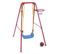 Dārza Bērnu Šūpoles + Basketbola Bumbu Grozs Komplekts | Garden Kids Swing + Basketball Basket Set