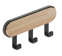 Pašlīmējošais Drēbju Dvieļu Pakaramais 3 Āķi, Melns | Self Adhesive Clothes Towel Rack Hanger 3 Hooks