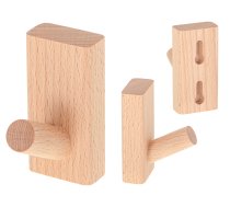 Koka Drēbju Dvieļu Atslēgu Pakaramais Āķis | Wooden Hanger Clothes Towel Keys Hook