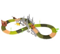 Bērnu Automašīnu Trase Ceļš Šķēršļu Josla Konstruktors Dinozauri 192 gab. | Kids Car Track Road Constructor Obstacle Course Dinosaurs