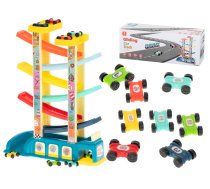 Bērnu Rotaļu Automašīnu Sacīkšu Trase Slidkalniņš + 8 Mašīnas | Kids Toy Car Slide Rail Race Track