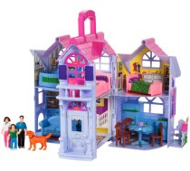 Bērnu Saliekamā Leļļu Lauku Māja ar Mēbelēm Rotaļlietu Komplekts | Doll Pull-Out Village Country House Villa with Furniture Kids Toy Set