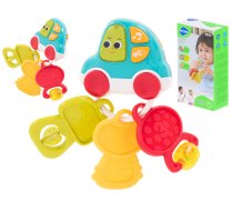 Mazuļu Interaktīvais Grabulis Zobgrauzis Rotaļlieta, Mašīnas Atslēgas | Baby Rattle Toy Teether Car Keys