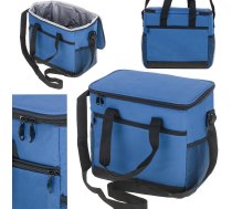 Ceļojumu termosoma silta vai auksta ēdiena uzglabāšanai un pārnēsāšanai pludmalē/piknikā, 16l, zils l Travel thermal bag for storing and carrying warm or cold food