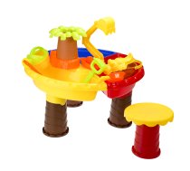 Bērnu Rotaļu Ūdens Galds Smilšu Kaste ar Krēslu + Formiņas, 35x45 cm | Kids Play Water Table Sand Box with Chair