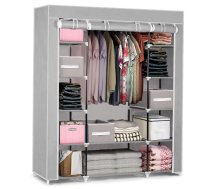 Liels saliekams tekstila drēbju skapis Massido, Pelēks | Large Textile Closet - fabric wardrobes, fabric wardrobe