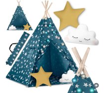 Telts bērniem ar apgaismojumu Nukido, Zila l Tepee Tent for Children with Lights