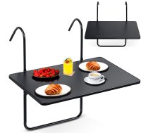 Izturīgs balkona galds 60x43cm saliekams Sofotel SO-982 melns