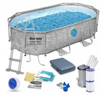 Bestway Power Steel karkasa baseins 427x250x100 cm ar piederumiem - frame pool, Bestway pool, garden pool