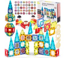 Magnētiskais konstruktors Ricokids RK-768 - magnetic building blocks, magnetic tiles, educational toys